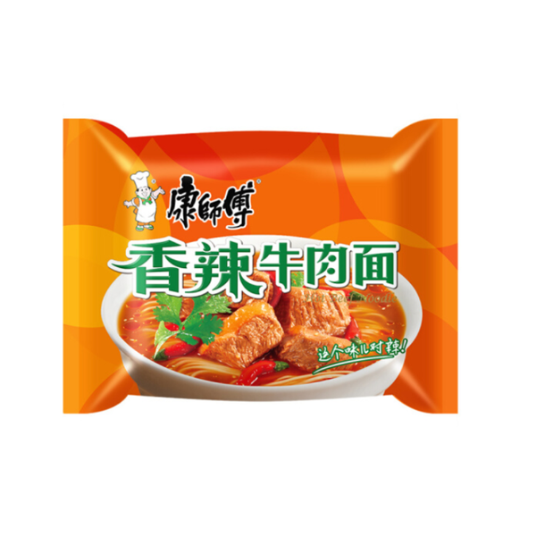 康师傅 香辣牛肉面 Inst. Noodles-Spicy Beef 104g