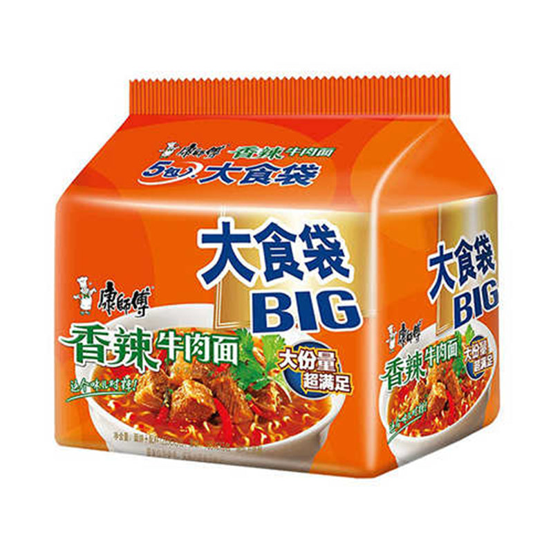 康师傅 香辣牛肉面(5包装) Inst. Noodles-Spicy Beef 5*144g