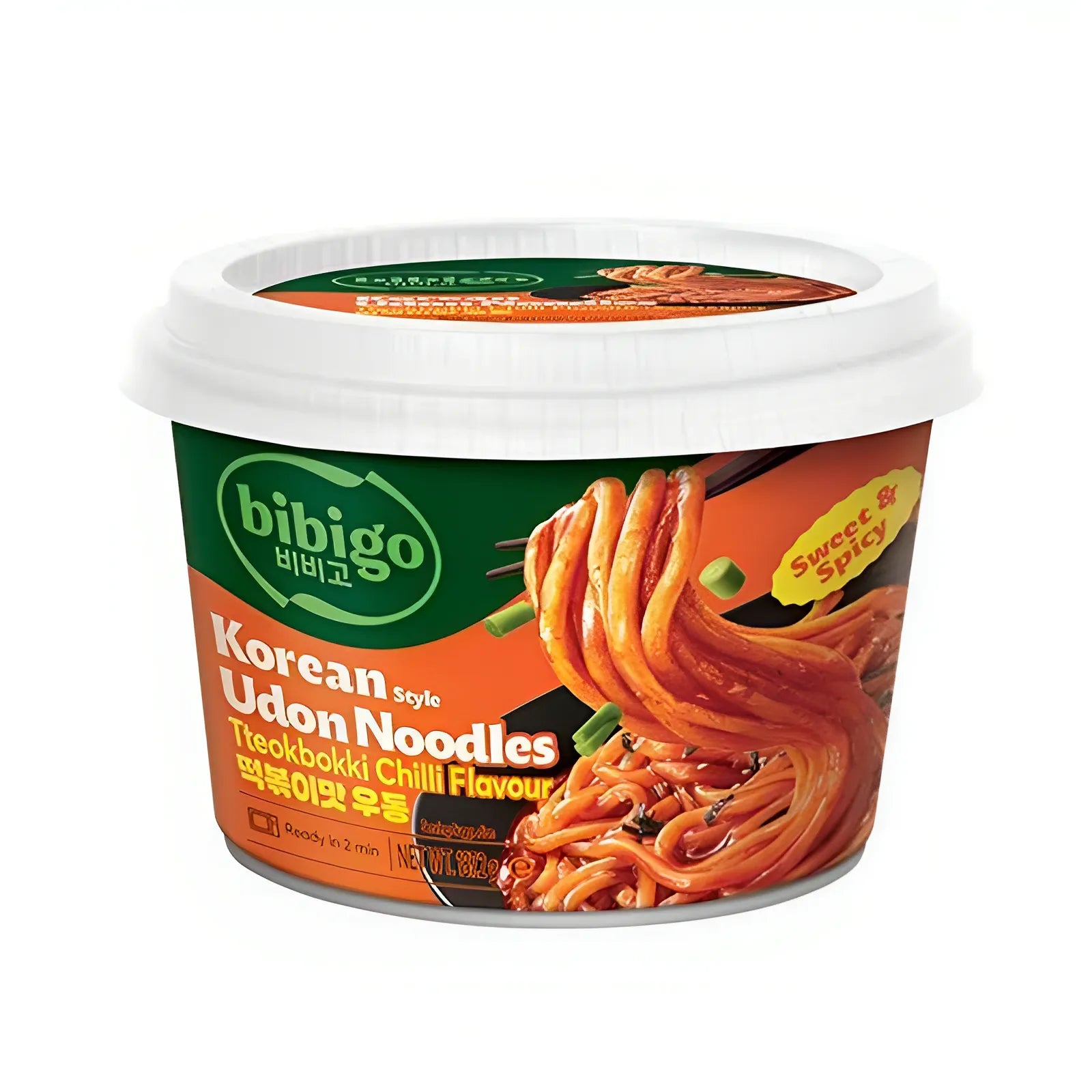 必品阁 韩式辣炒年糕乌冬面 BIBIGO Udon Noodles Topokki Chili Korean Style 187.2g