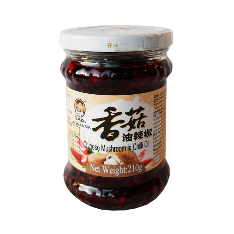 老干妈 香菇油辣椒 Chinese Mushrooms in Chilli Oil 210g