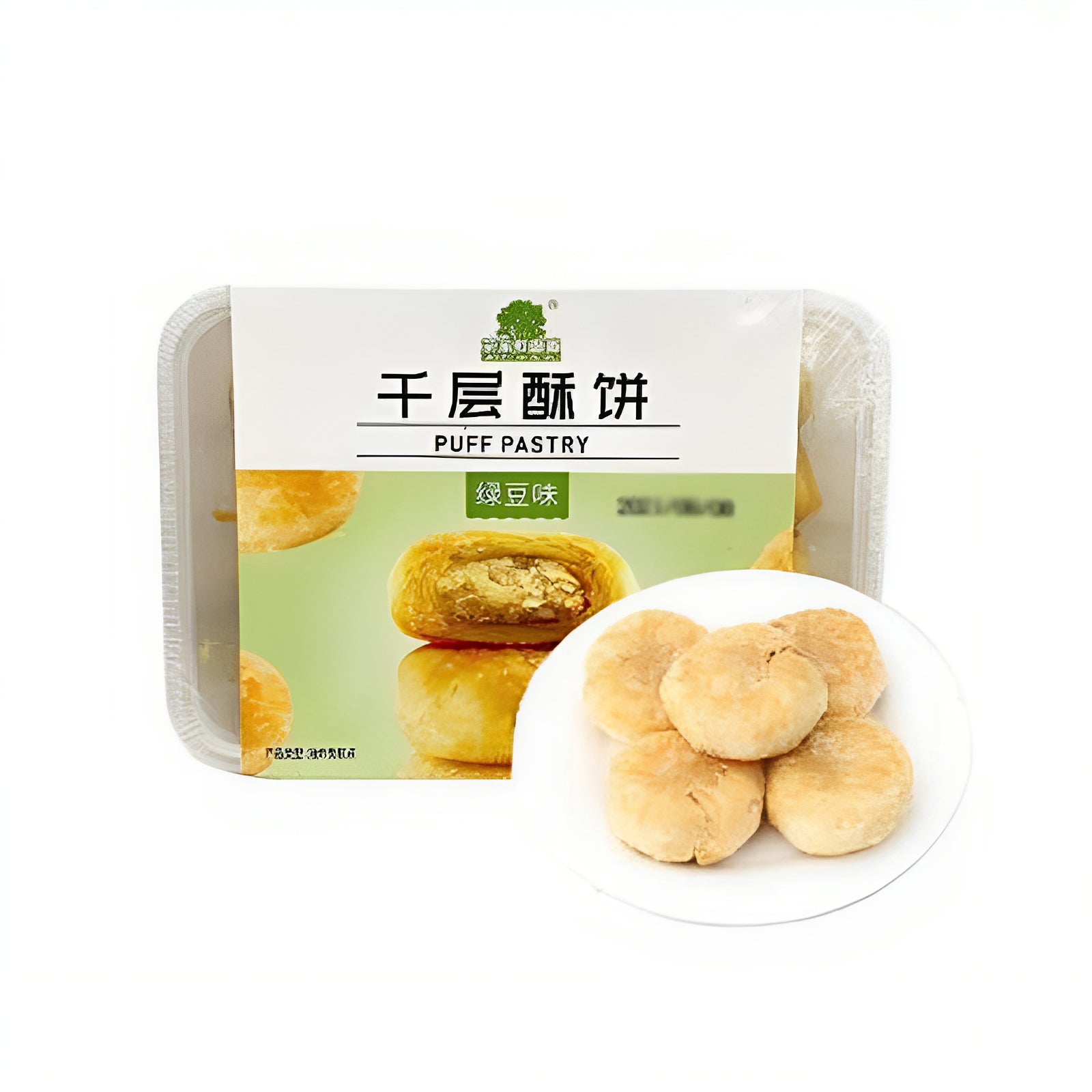 Aji 菓子町园道千层绿豆酥饼 Puff Pastry Biscuit Mung Bean Flavor 250g