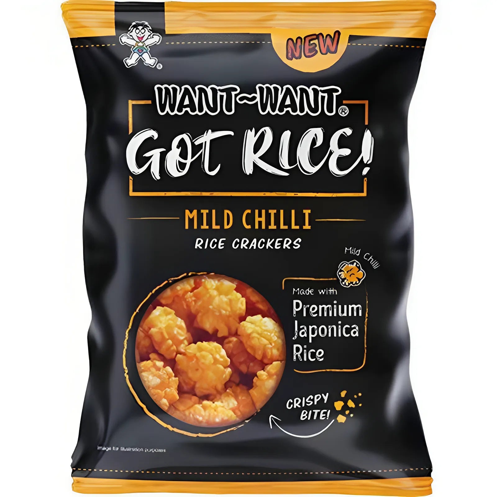 旺旺 黄金脆米球 轻辣 Rice Crackers Mild Chili Got Rice 85g