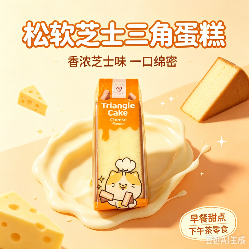 Tokimeki 芝士三角蛋糕 Triangle Sponge Cake Cheese Fl 90g