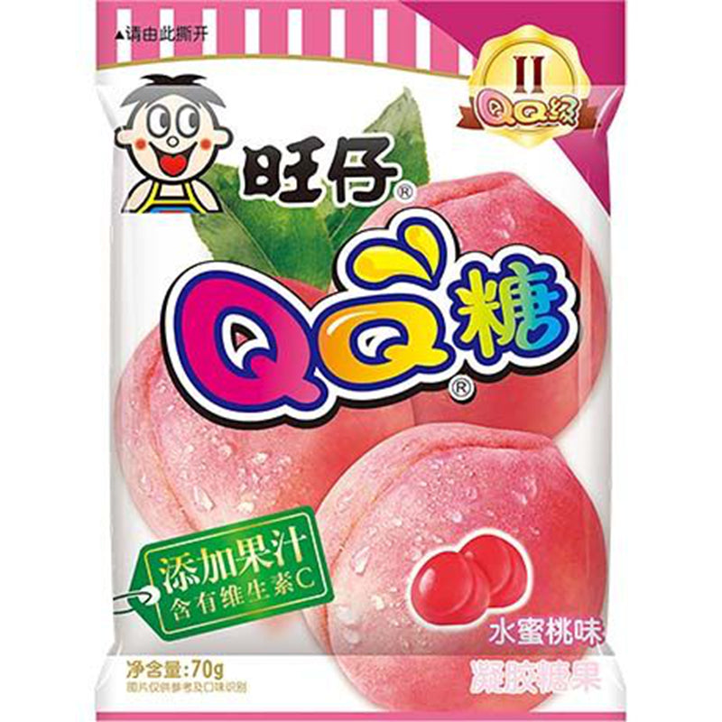 旺仔 QQ糖 水蜜桃味 QQ Gummy Peach 70g