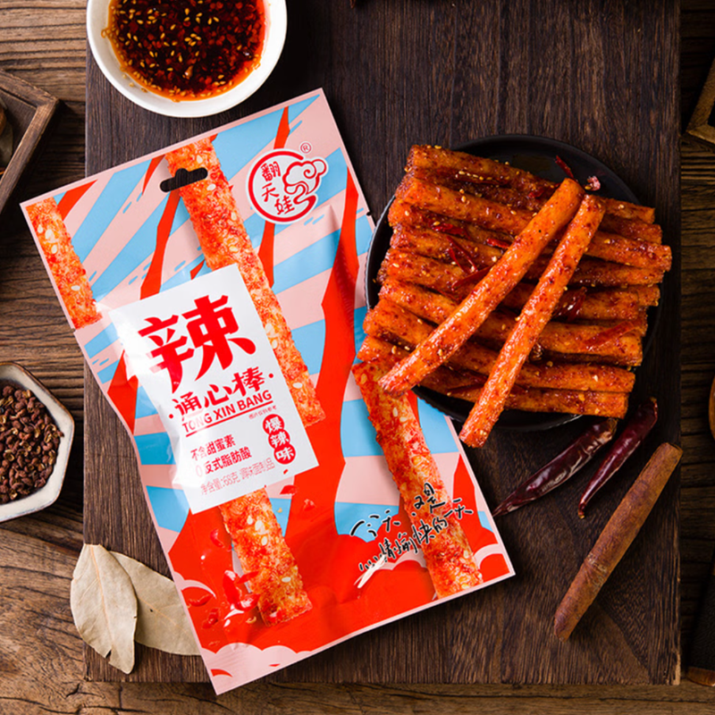 翻天娃 爆辣通心棒 Latiao Hot and Spicy 68g