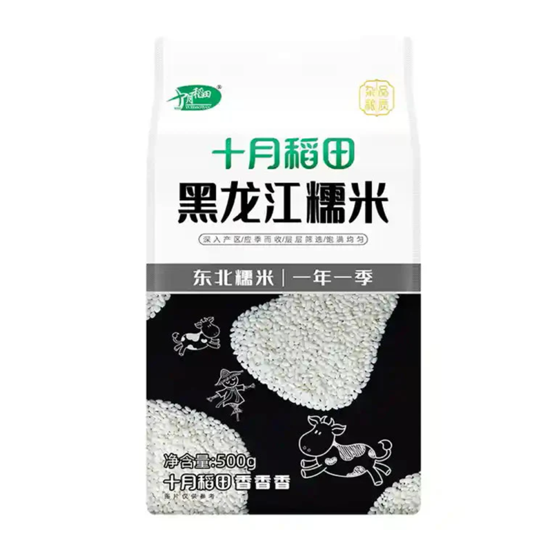 十月稻田 黑龙江糯米 Heilongjiang Glutinous Rice 500g