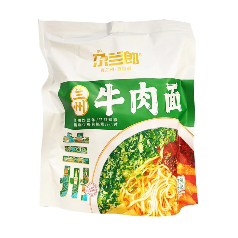 尕兰郎 牛肉面 Lanzhou Artificial Beef Instant Noodle 205g