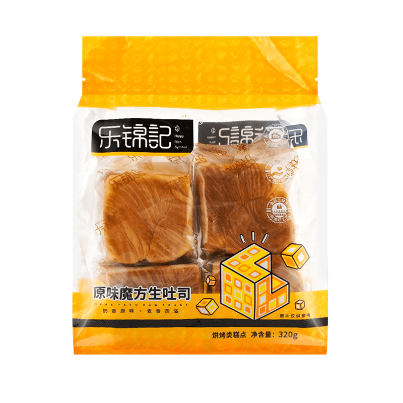 乐锦记 魔方生吐司（原味）Cube Raw Toast (Original Flavor) 320g