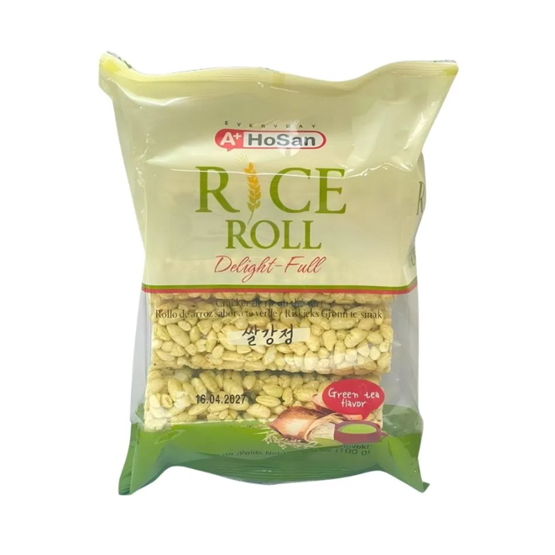 A+ 绿茶米卷脆 Rice roll cracker green tea 100g