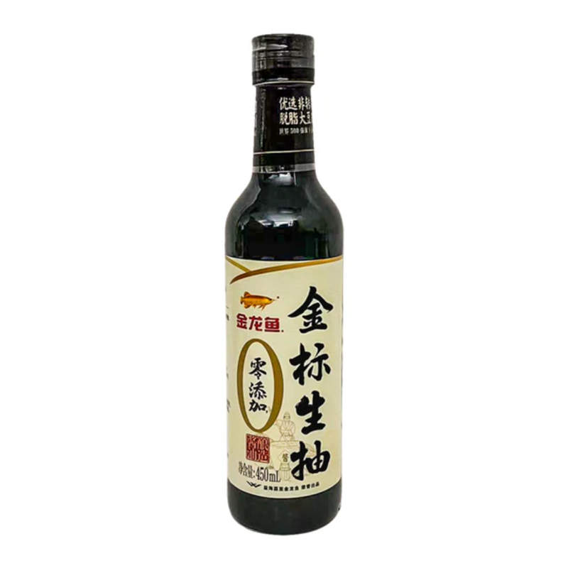 金龙鱼 零添加金标生抽 Zero-Additive Gold Label Light SoySauce 450ml