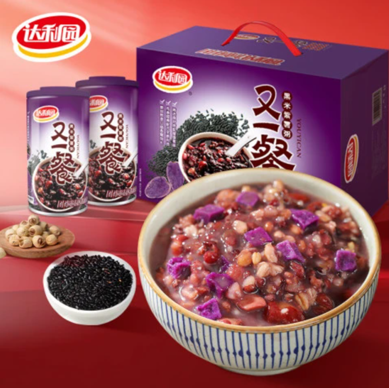 达利园 黑米紫薯粥 Black Rice and Purple Sweet Potato Porridge 360g