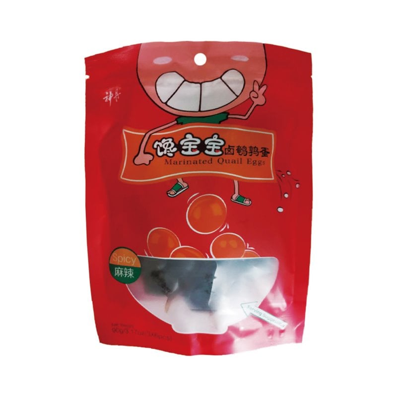 神丹 麻辣卤鹌鹑蛋 Marinated quail eggs with spicy flavour 90g