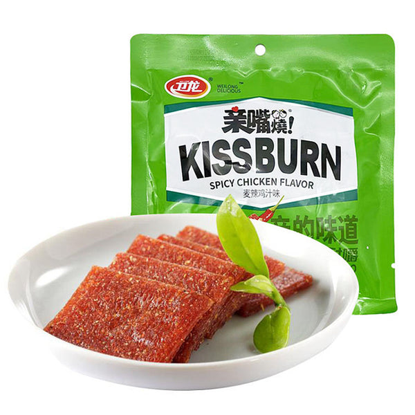 （Best before 2024.01.09）卫龙 亲嘴烧麦辣鸡汁味  Kiss Burn Spicy Chicken  Flavour 90g