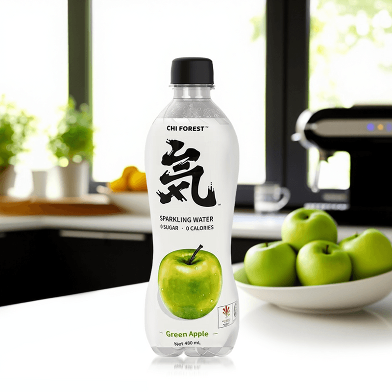元气森林 玉林青苹果气泡水 Sparkling Water Apple Fl 480ml