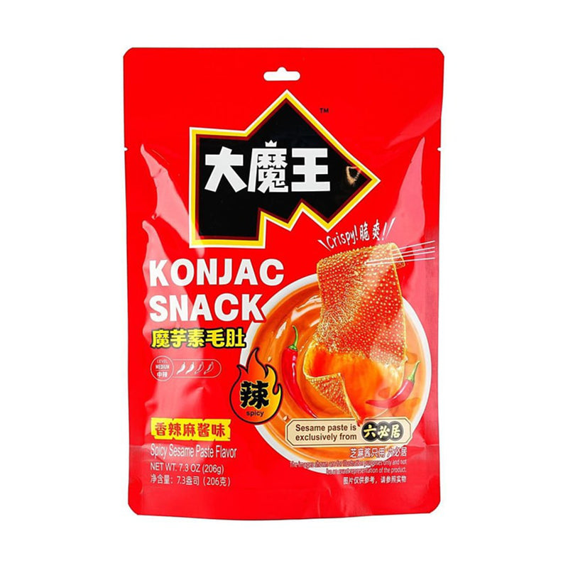 盐津铺子 大魔王麻将素毛肚 MOWON Konjac Snack Spicy Seasame Paste 206g