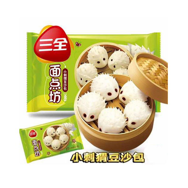 ❄️三全 小刺猬豆沙包- 限仓库自取或配送! Hedgehog Shaped Sweet Red Bean Paste Bun 375g