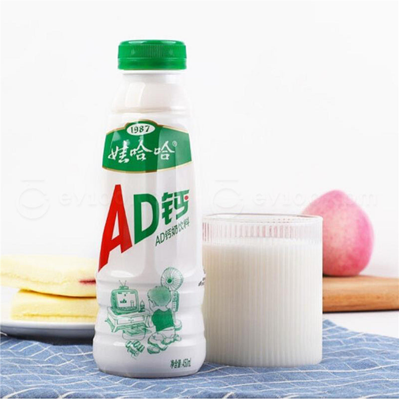 娃哈哈 原味AD钙奶 瓶装 AD Calcium Milk Original Flavor Bottle 450ml