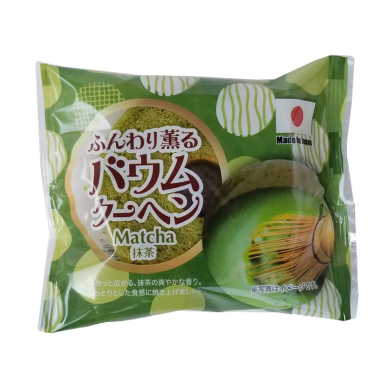 日本 年轮蛋糕 绿茶味  Taiyo Foods Baumkuchen green tea Flavor 55g