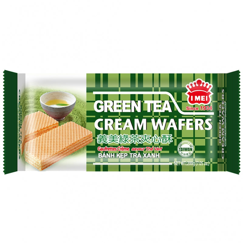 Yimei Cream Wafer Grønn te 200g