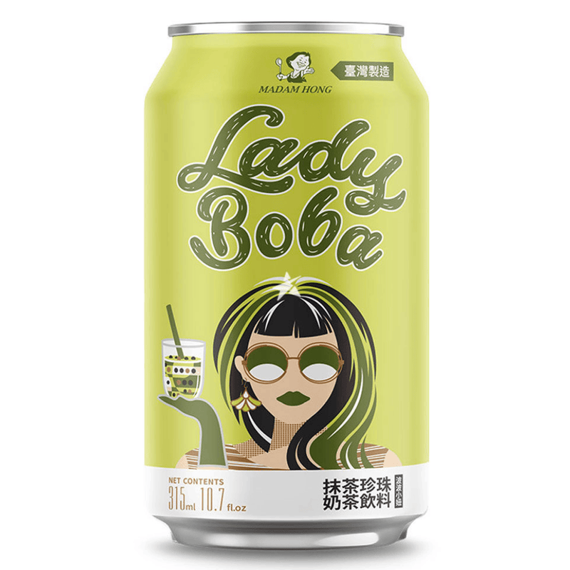 抹茶拿铁奶茶-Lady Boba Matcha latte bubble-315ml
