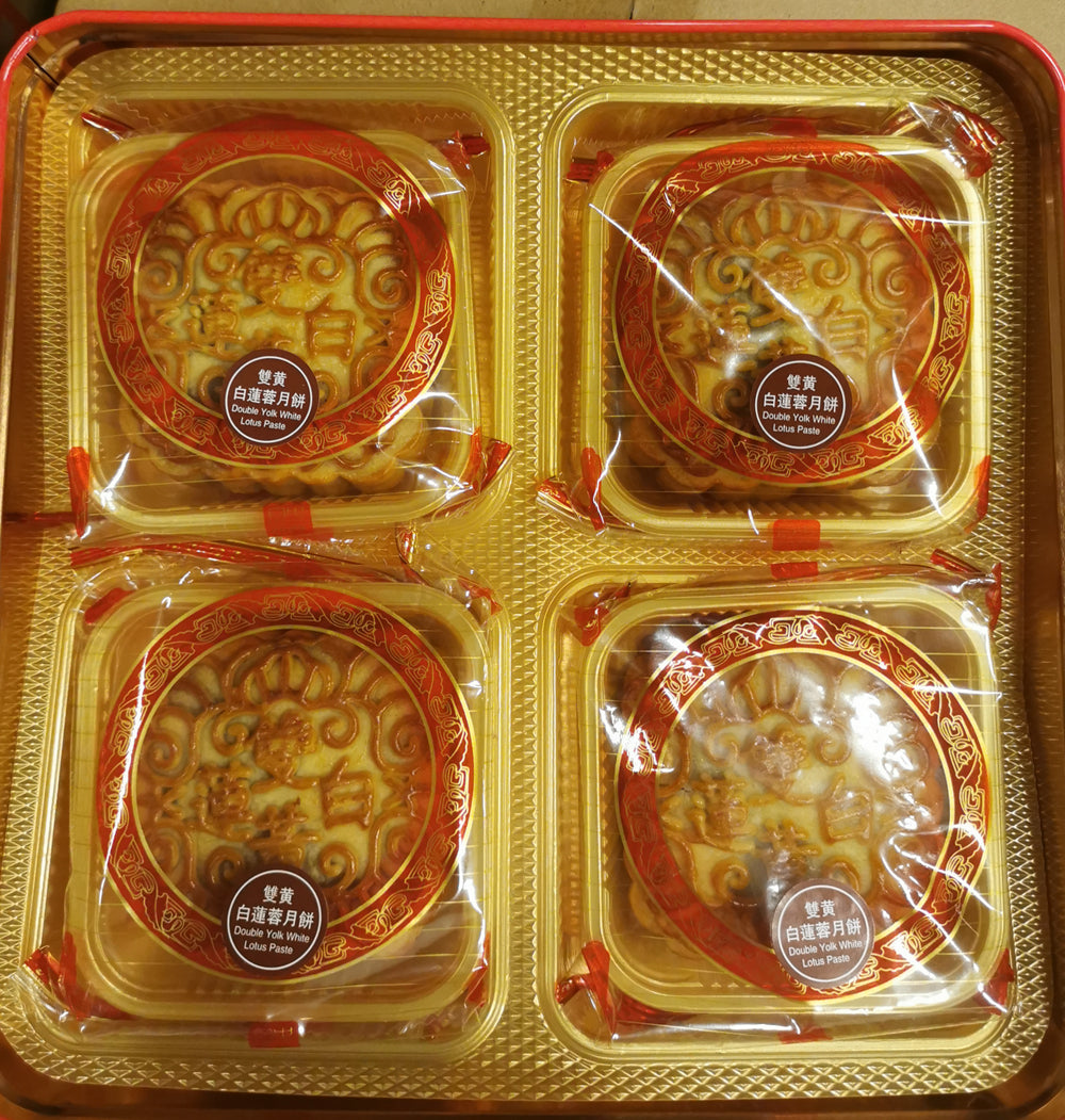 香港月伴皇庭 双黄白莲蓉月饼 4*188g