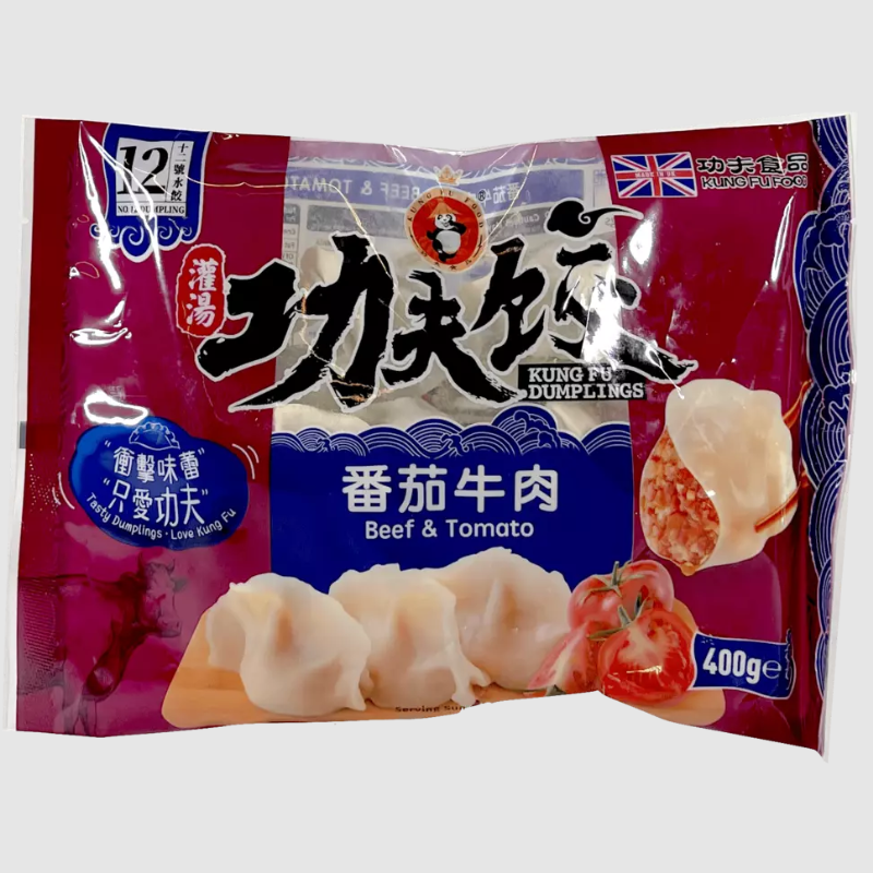 ❄️Kung Fu Tomato Beef Dumplings er begrenset til selvhenting eller levering på lager! Dumpling Beef &amp; Tomat 400g