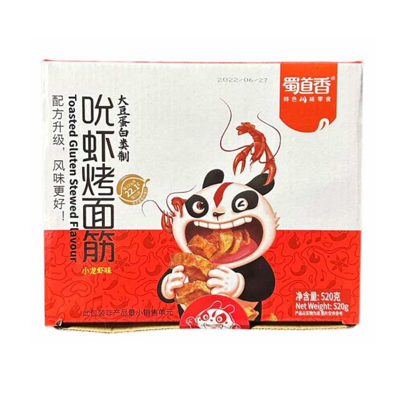 蜀道香 烤面筋 小龙虾味 Gluten Strips Lobster Flavour 20x26g