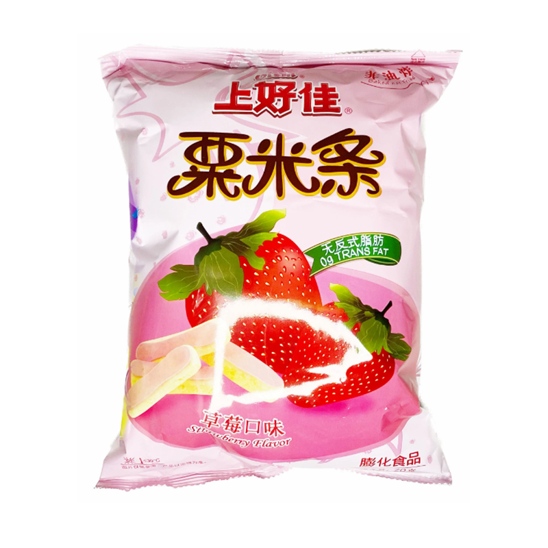 Shanghaojia Cornflips Jordbærsmak 40g