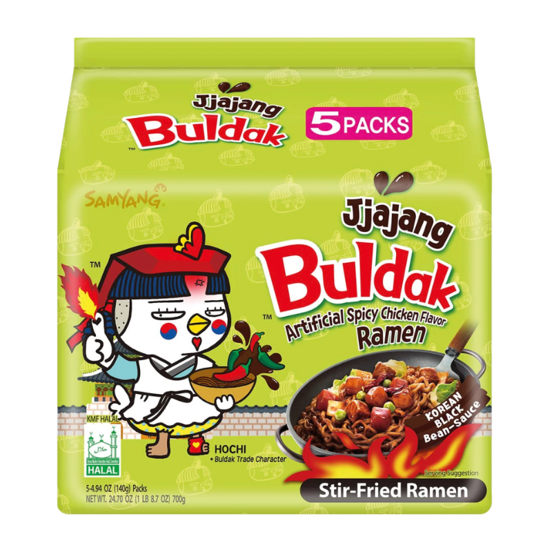 Samyang -SAMYANG Hot chicken jjajang buldak-5×140g