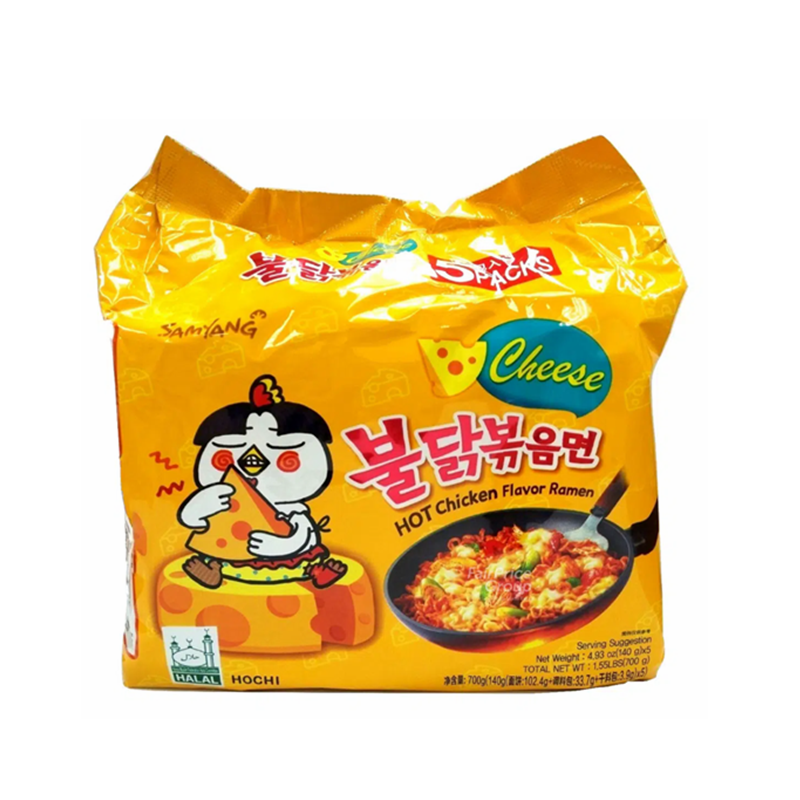 SamYang 芝士火鸡面 Hot Chicken Ramen Cheese 5×140g