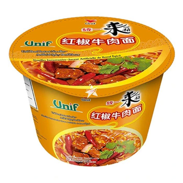 来一桶 红椒牛肉面-Spicy Beef Flavour Instant Noodle-110g