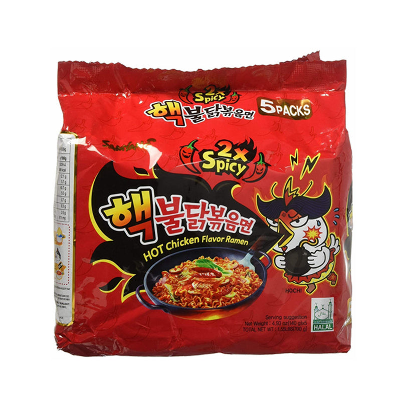 SamYang 双倍辣火鸡面 Hot chicken Ramen 2xSpicy 5×140g