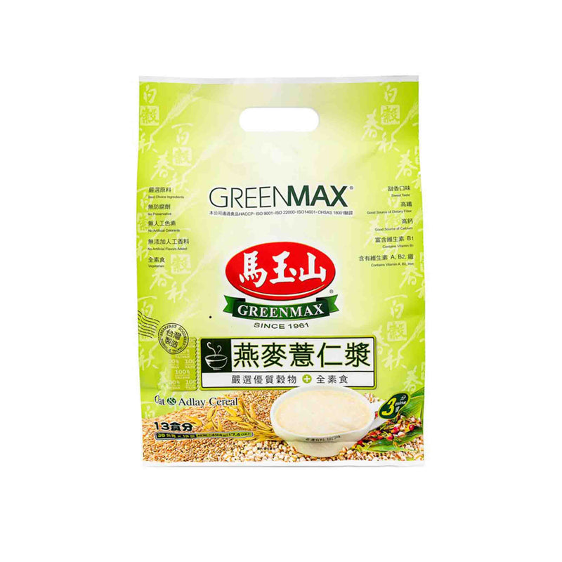 马玉山 燕麦薏仁浆 Greenmax Oat & Adlay Cereal 13x38g