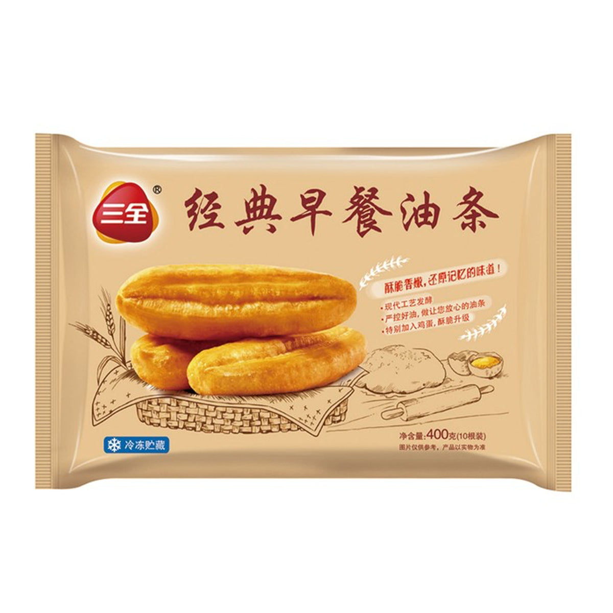 ❄️三全 经典早餐油条 限仓库自取或配送! Deep Fried Dough Sticks 400g
