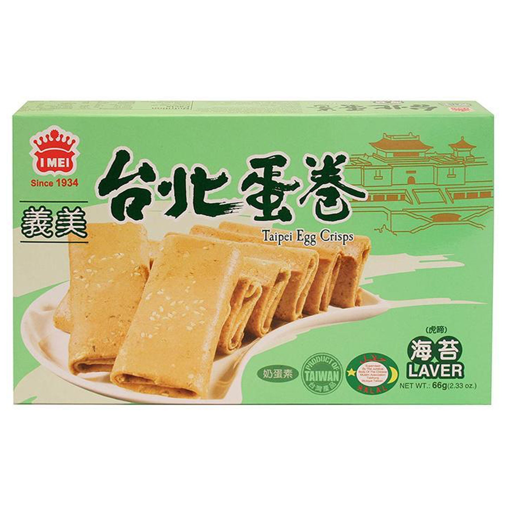 义美 台北蛋卷海苔味 IMEI Egg Crisps Laver 66g