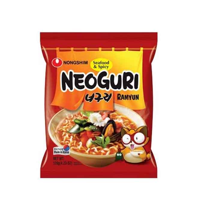 Nongshim krydret sjømat ramen neoguri ramyun sjømat og krydret 120 g